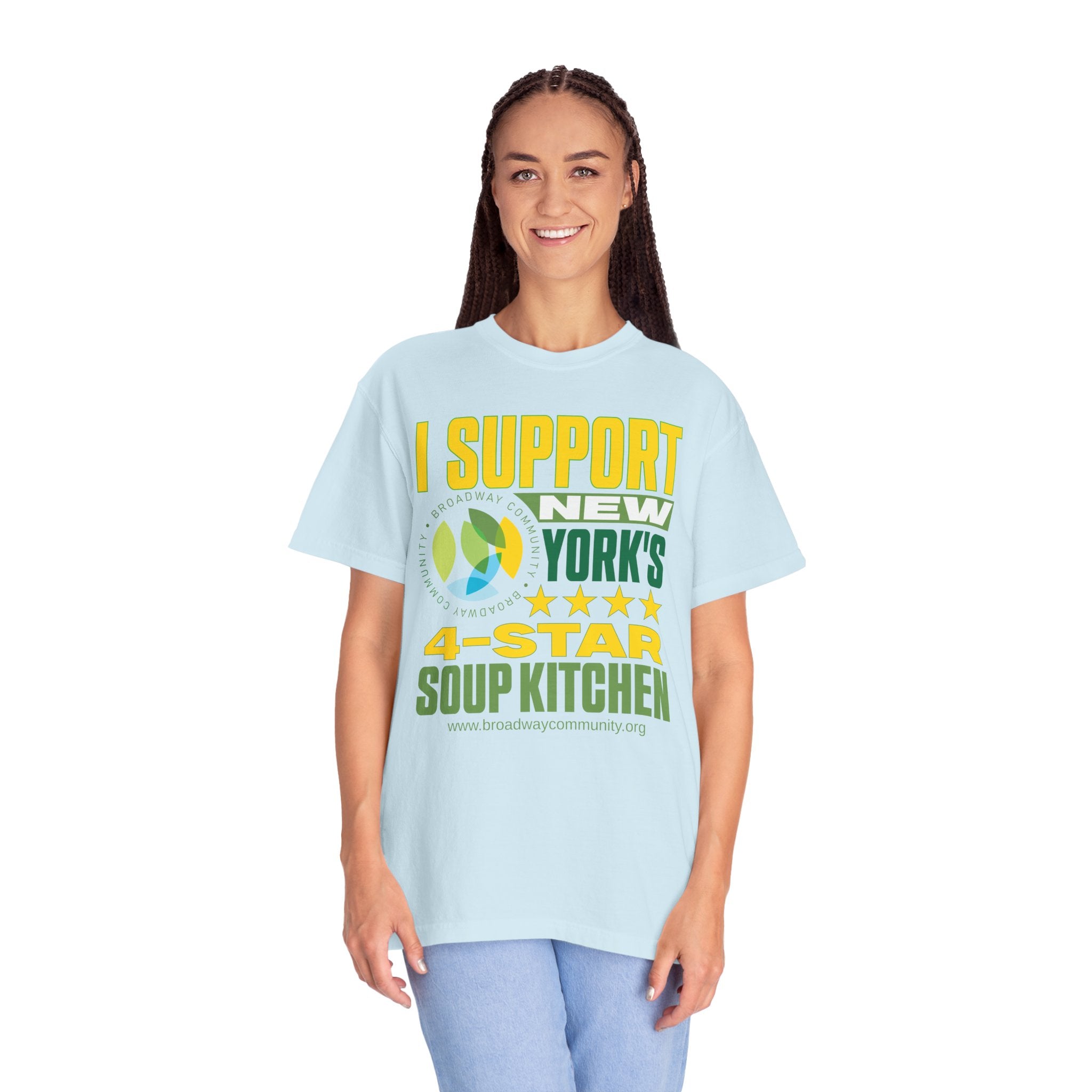 4-Star Soup Kitchen Light Blue T-Shirt - Broadway Community Collection